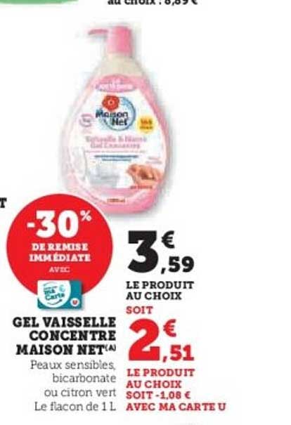 GEL VAISSELLE CONCENTRÉ MAISON NET