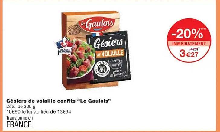 Gésiers de volaille confits "Le Gaulois"