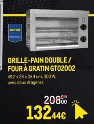 GRILLE-PAIN DOUBLE / FOUR À GRATIN GT02002