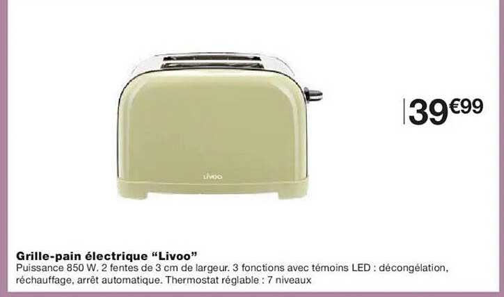 Grille-pain électrique “Livoo”