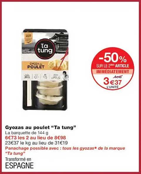 Gyozas au poulet "Ta tung"