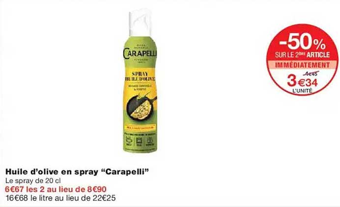 Huile d'olive en spray “Carapelli”