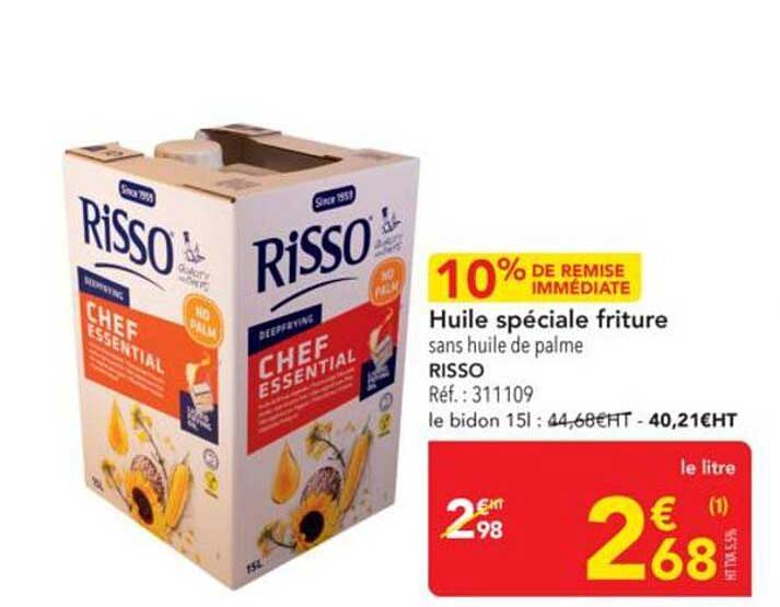 Huile spéciale friture sans huile de palme RISSO