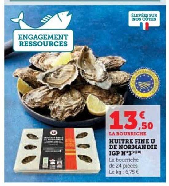 HUITRE FINE U DE NORMANDIE IGP N°3(D)