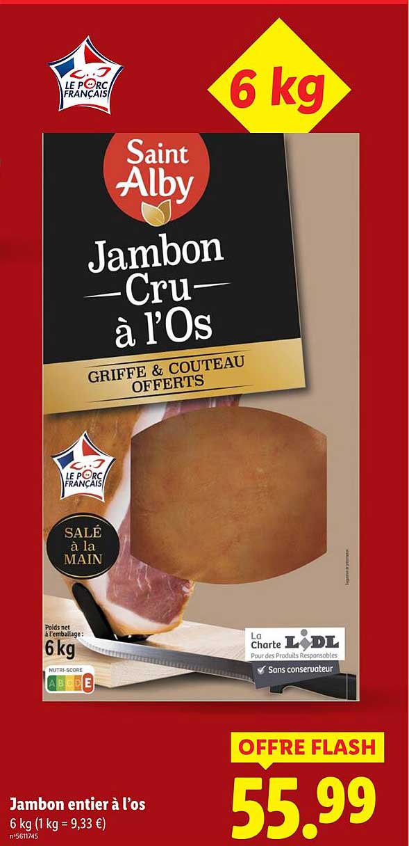 Jambon entier à l'os