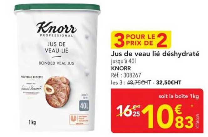 Jus de veau lié déshydraté