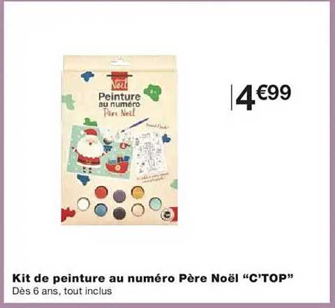Kit de peinture au numéro Père Noël “C’TOP”