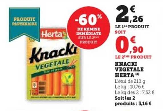 Knacki Végétale Herta