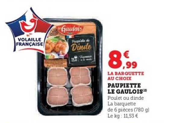 LA BARQUETTE AU CHOIX