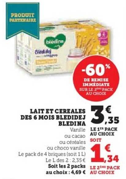 Lait et Céréales des 6 Mois BLEDIDej BLEDINA