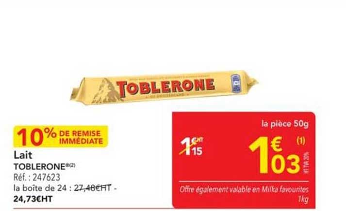 Lait TOBLERONE
