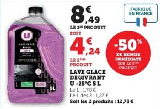 LAVE GLACE DÉGIVRANT U -25°C 5 L
