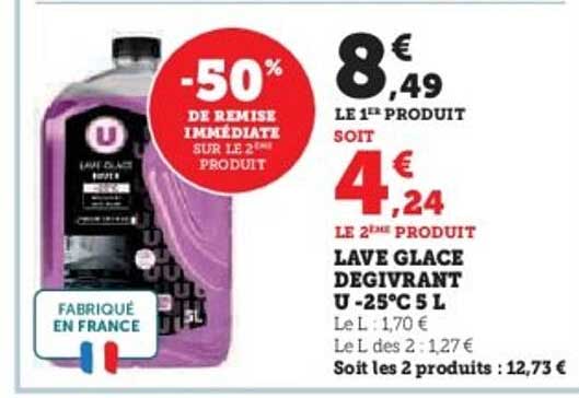 LAVE GLACE DEGRIVANT U -25°C 5 L