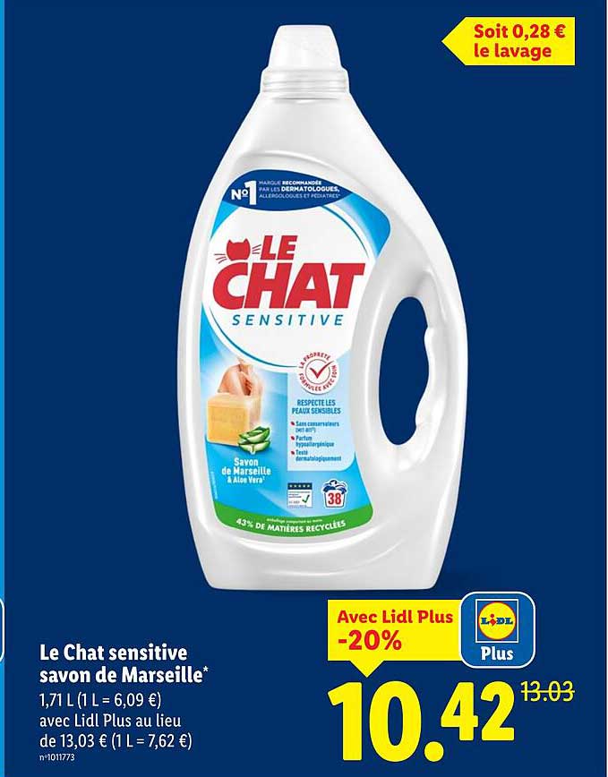 Le Chat sensitive savon de Marseille*