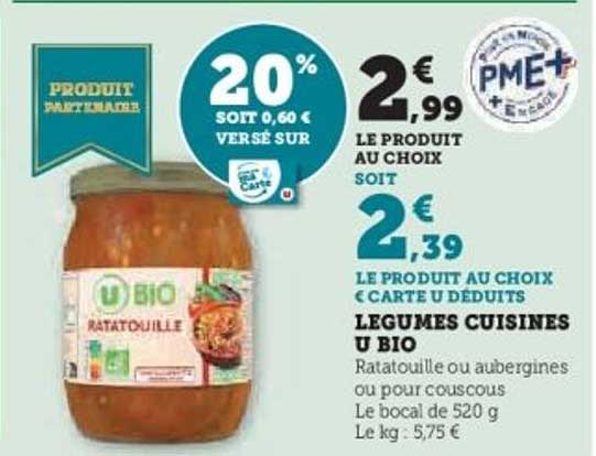 Légumes Cuisines U BIO