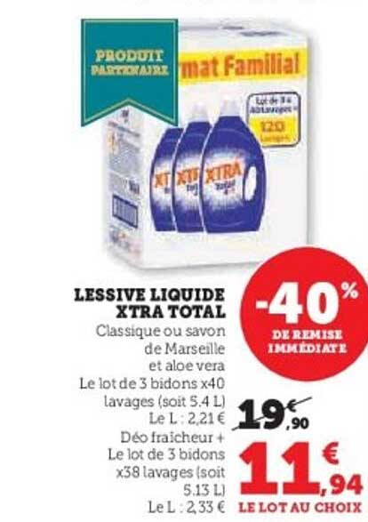 LESSIVE LIQUIDE XTRA TOTAL