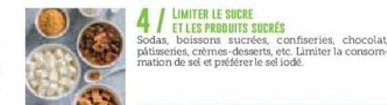 LIMITEZ LE SUCRE ET LES PRODUITS SUCRÉS