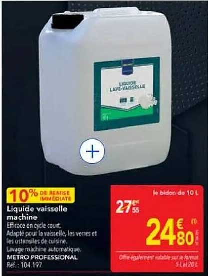 Liquide vaisselle machine