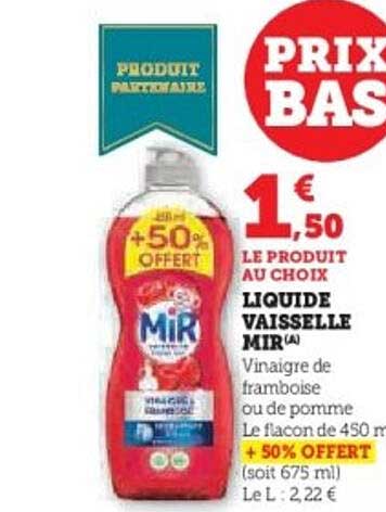 LIQUIDE VAISSELLE MIR