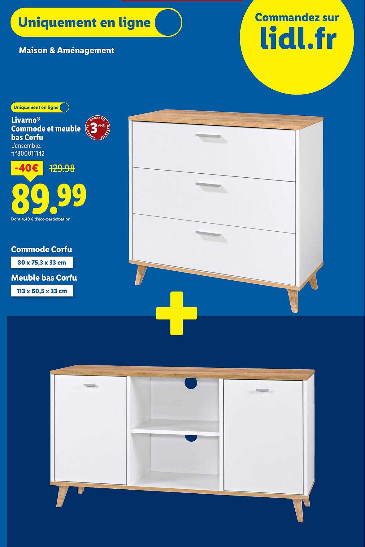 Livarn® Commode et meuble bas Corfu