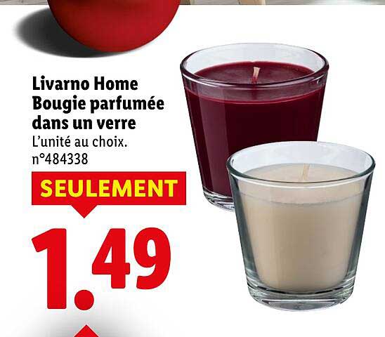 Livorno Home Bougie parfumée dans un verre