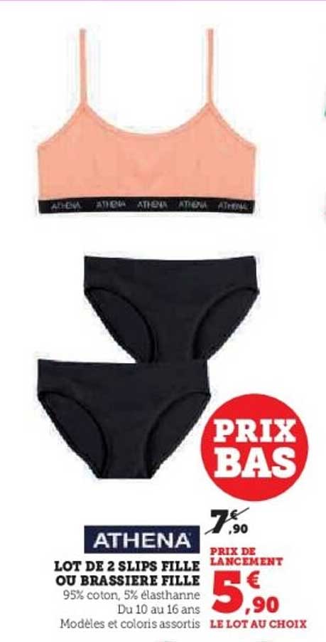 LOT DE 2 SLIPS FILLE OU BRASSIERE FILLE