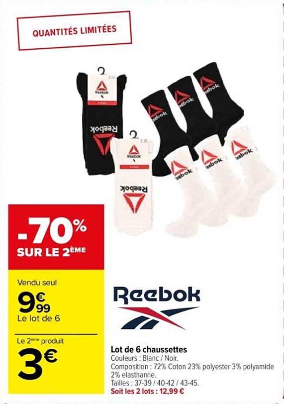 Lot de 6 chaussettes