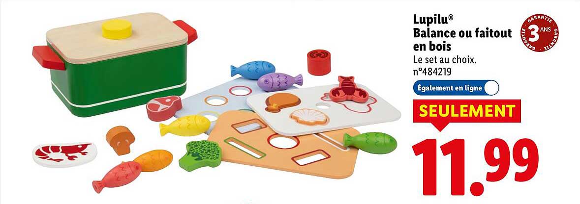 Lupilu® Balance ou faitout en bois