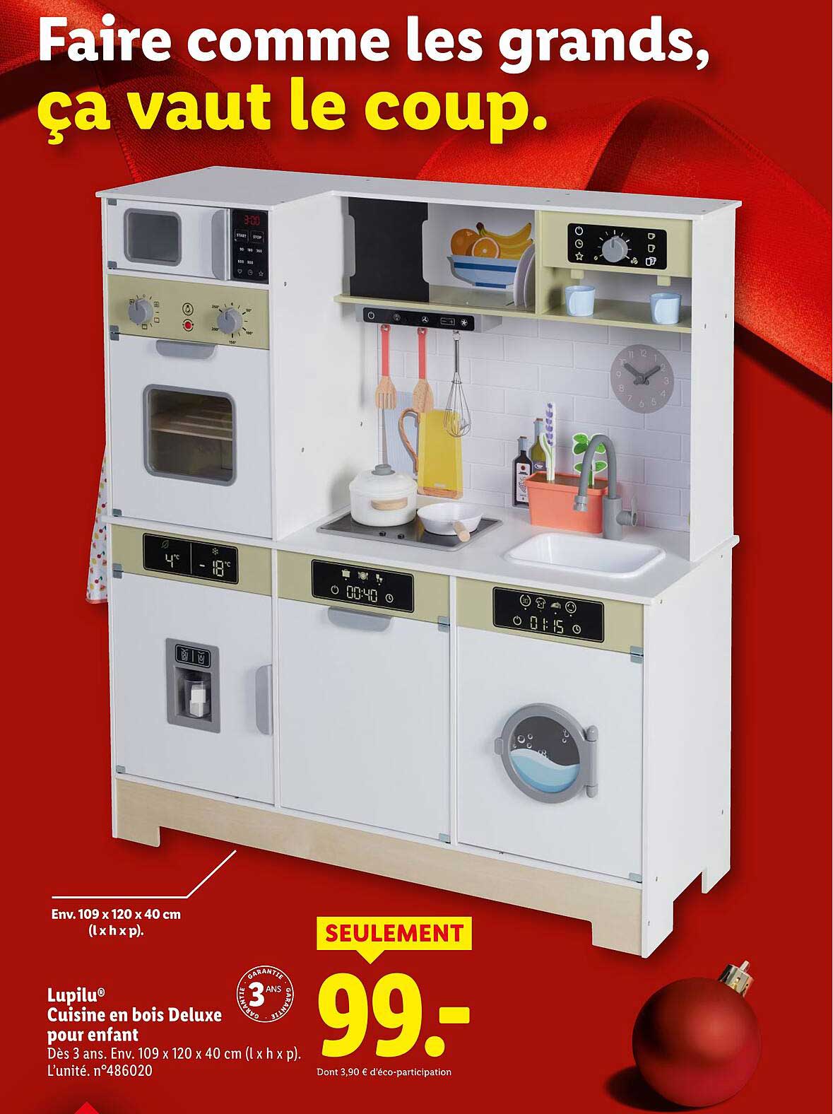 Lupilu® Cuisine en bois Deluxe pour enfant