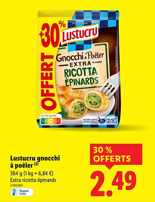 Lustucru gnocchi à poêler