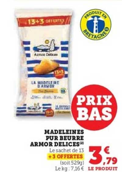 MADELEINES PUR BEURRE ARMOR DELICES