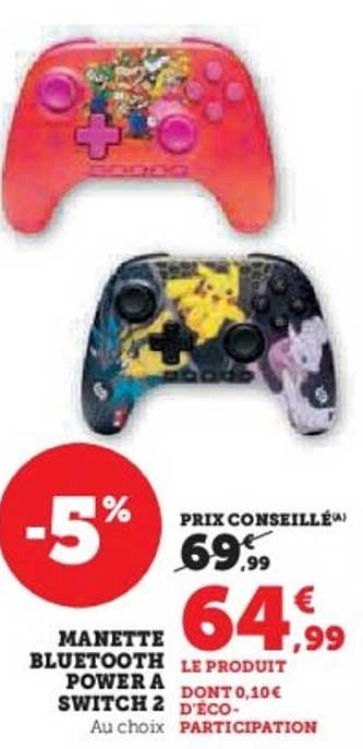 MANETTE BLUETOOTH POWER A SWITCH 2 Au choix