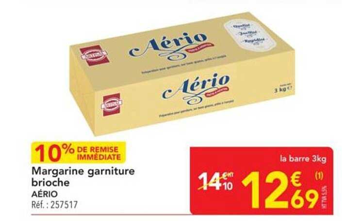 Margarine garniture brioche AÉRIO