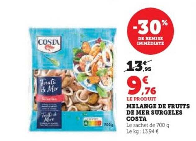 MELANGE DE FRUITS DE MER SURGELES COSTA