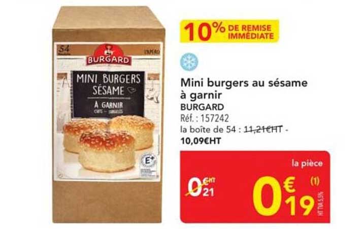 Mini burgers au sésame à garnir