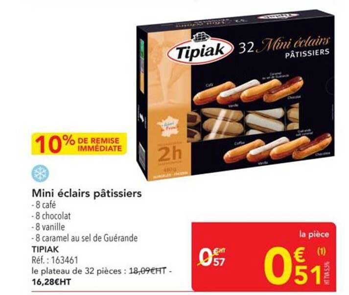 Mini éclairs pâtissiers