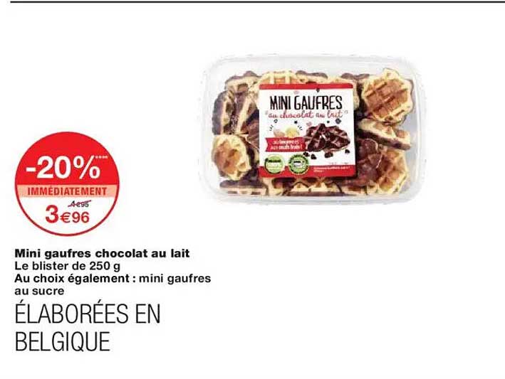 Mini gaufres chocolat au lait