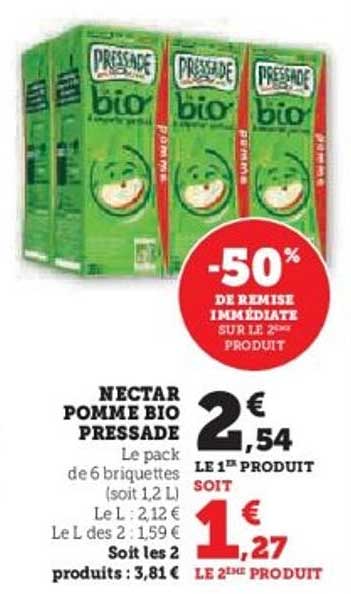 NECTAR POMME BIO PRESSEDE