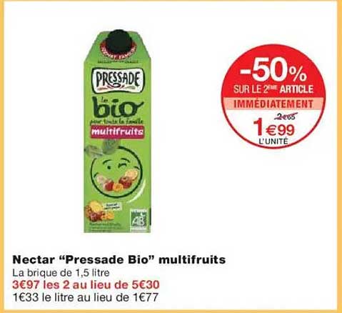 Nectar “Pressade Bio” multifruits
