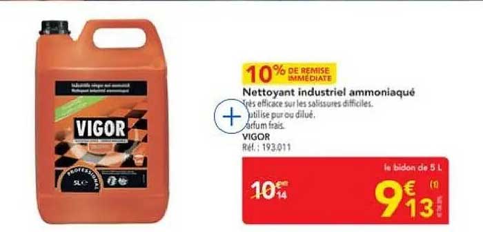 Nettoyant industriel ammoniacé
