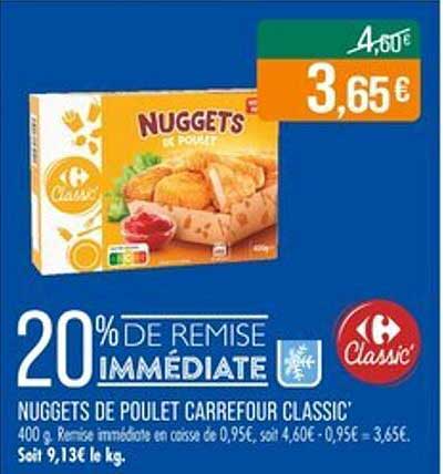 NUGGETS DE POULET CARREFOUR CLASSIC