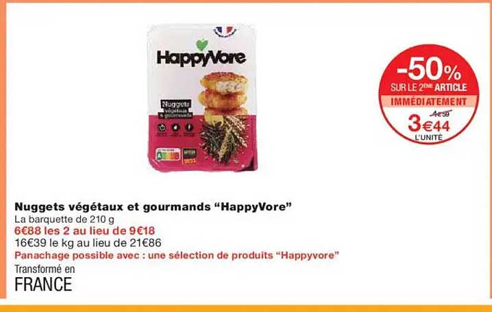 Nuggets végétaux et gourmands "HappyVore"