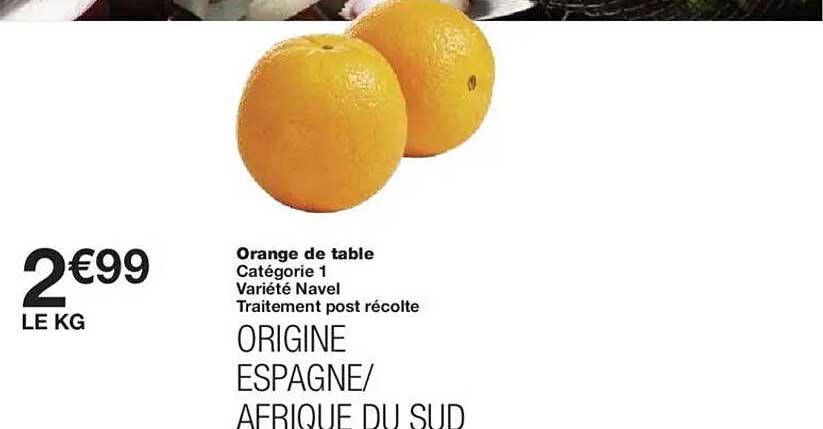 Orange de table