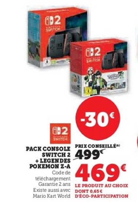 PACK CONSOLE SWITCH 2 + LEGENDES POKEMON Z-A