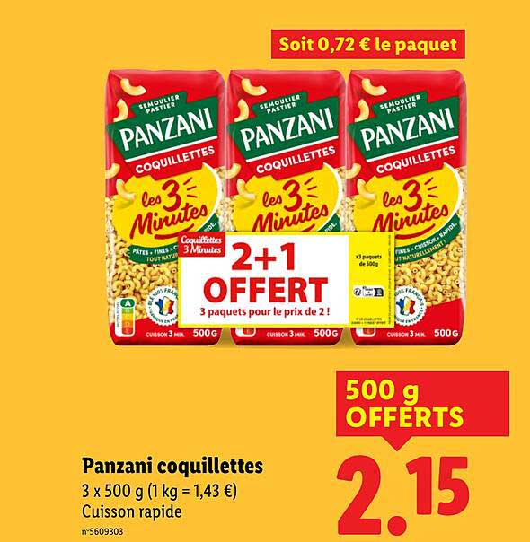 Panzani coquillettes