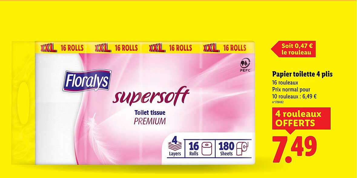 Papier toilette 4 plis