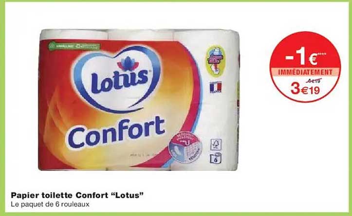 Papier toilette Confort “Lotus”