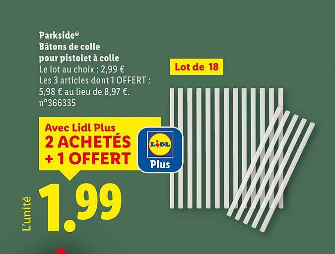 Parkside® Bâtons de colle pour pistolet à colle