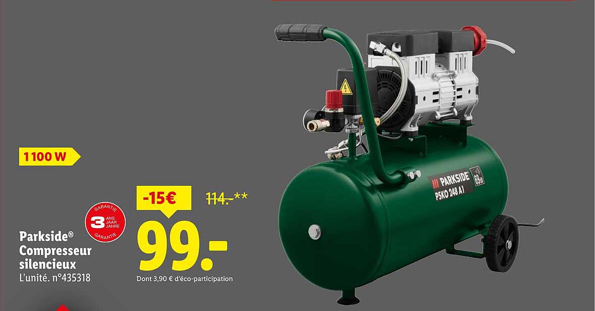 Parkside® Compresseur silencieux