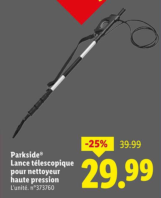 Parkside® Lance télescopique pour nettoyeur haute pression